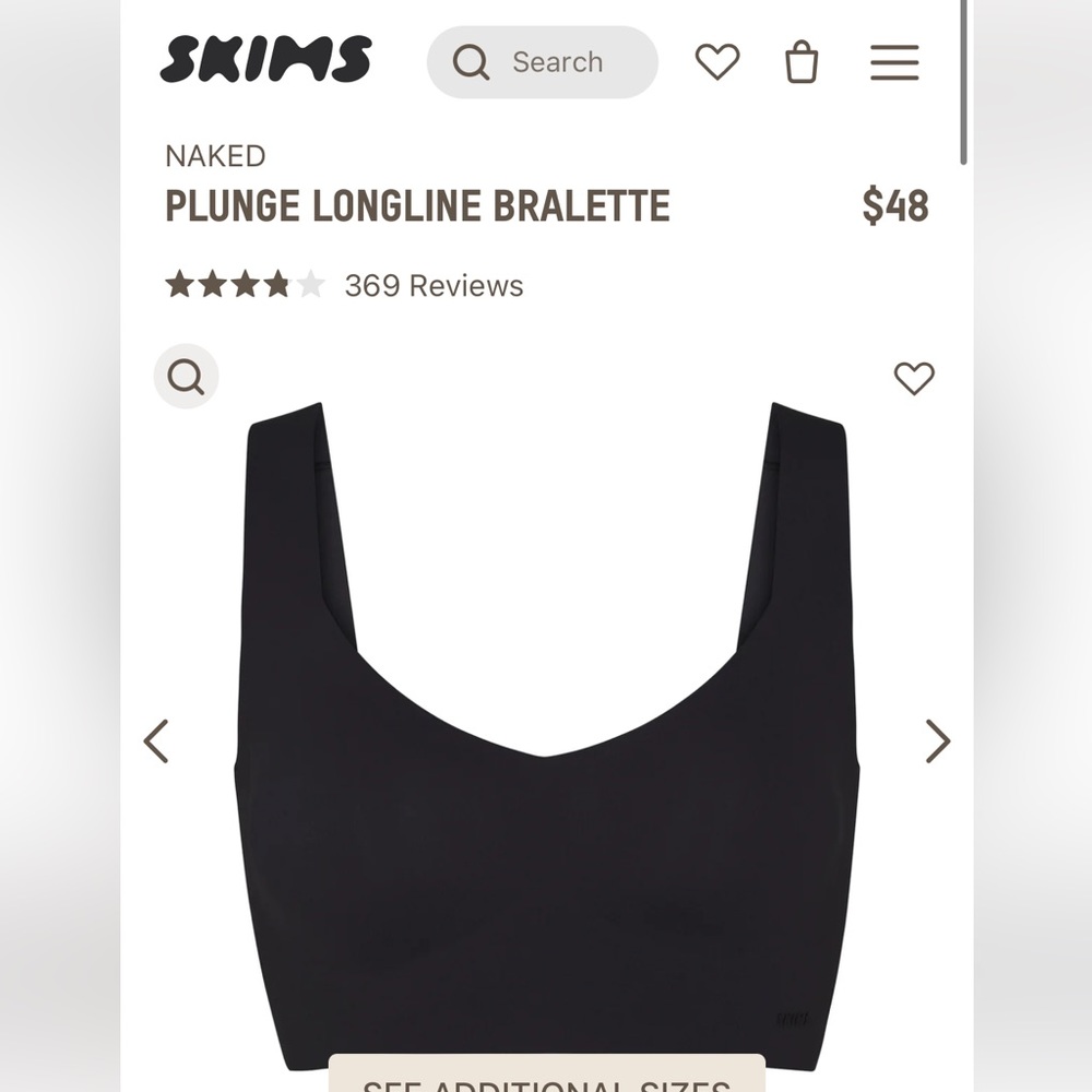 SKIMS PLUNGE LONGLINE BRALETTE